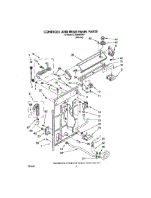 03 - Controls And Rear Panel parts for Whirlpool Washer LA3400XTW1 from AppliancePartsPros.com