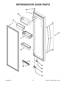 06 - Refrigerator Door Parts parts for Whirlpool Refrigerator ID3CHEXVS00 from AppliancePartsPros.com