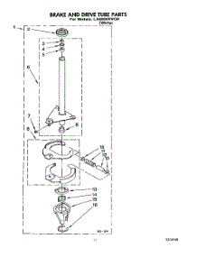 10 - Brake And Drive Tube parts for Whirlpool Washer LA8860XWQ0 from AppliancePartsPros.com