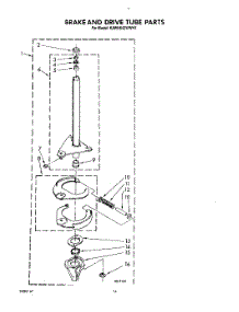 11 - Brake And Drive Tube parts for Kitchenaid Washer KAWE842WAL2 from AppliancePartsPros.com