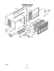 04 - Cabinet parts for Whirlpool Air Conditioner AC10520M0 from AppliancePartsPros.com