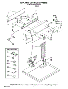 02 - Top And Console Parts parts for Maytag Dryer YAED4470TQ0 from AppliancePartsPros.com