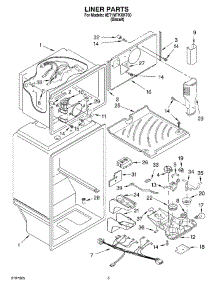 03 - Liner parts for Whirlpool Refrigerator 8ET1MTKXKT00 from AppliancePartsPros.com