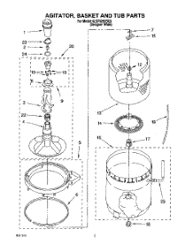 03 - Agitator, Basket And Tub parts for Whirlpool Washer 6LSP8255BQ3 from AppliancePartsPros.com