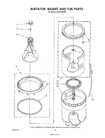 04 - Agitator, Basket And Tub parts for Whirlpool Washer LA5570XPW4 from AppliancePartsPros.com