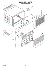 03 - Cabinet Parts parts for Whirlpool Air Conditioner CAR21CSP0 from AppliancePartsPros.com