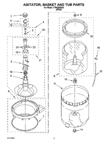 03 - Agitator, Basket And Tub Parts parts for Whirlpool Washer ITW4300SQ0 from AppliancePartsPros.com