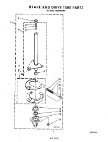 09 - Brake And Drive Tube parts for Whirlpool Washer LA8800XSW0 from AppliancePartsPros.com