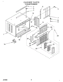03 - Cabinets parts for Whirlpool Air Conditioner BPAC0830AS1 from AppliancePartsPros.com