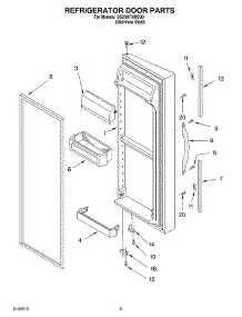 06 - Refrigerator Door Parts parts for Whirlpool Refrigerator SS25HFXMS00 from AppliancePartsPros.com