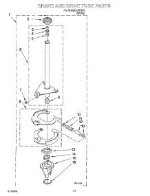 07 - Brake And Drive Tube Parts parts for Whirlpool Washer IJ47001 from AppliancePartsPros.com