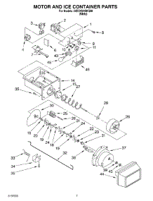 05 - Motor And Ice Container parts for Whirlpool Refrigerator 3XEC5SHGKQ00 from AppliancePartsPros.com