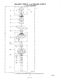 09 - Basket Drive And Brake parts for Whirlpool Washer LA5880XKW2 from AppliancePartsPros.com
