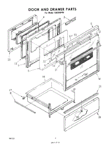 05 - Door And Drawer parts for Whirlpool Range RJE390PW from AppliancePartsPros.com