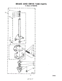 09 - Brake And Drive Tube parts for Whirlpool Washer LA7700XPW0 from AppliancePartsPros.com