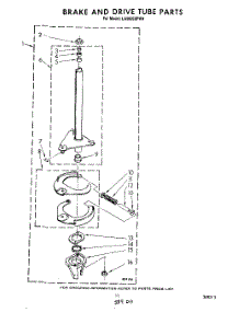 09 - Brake And Drive Tube parts for Whirlpool Washer LA5600XPW4 from AppliancePartsPros.com