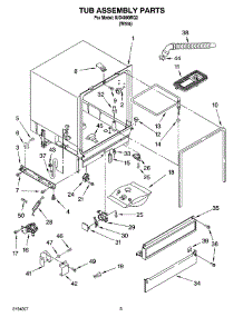 03 - Tub Assembly Parts parts for Whirlpool Dishwasher IUD4000RQ2 from AppliancePartsPros.com