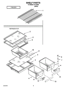 05 - Shelf Parts, Optional Parts parts for Whirlpool Refrigerator IST143300 from AppliancePartsPros.com