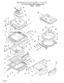 04 - Refrigerator Shelf parts for Kitchenaid Refrigerator KSRS22QDAL00 from AppliancePartsPros.com