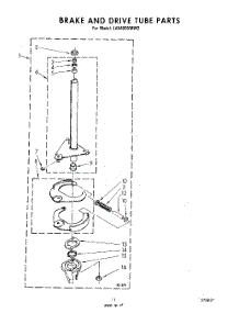 09 - Brake And Drive Tube parts for Whirlpool Washer LA5400XMW2 from AppliancePartsPros.com