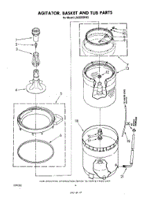 04 - Agitator, Basket And Tub parts for Whirlpool Washer LA6300XPW5 from AppliancePartsPros.com