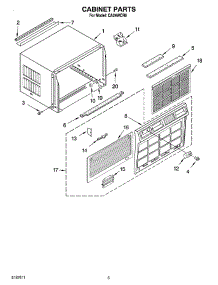 03 - Cabinet Parts parts for Whirlpool Air Conditioner CA24WCR0 from AppliancePartsPros.com