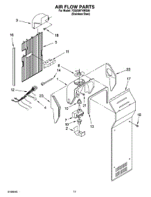10 - Air Flow Parts parts for Whirlpool Refrigerator 7SS25HFXMS00 from AppliancePartsPros.com