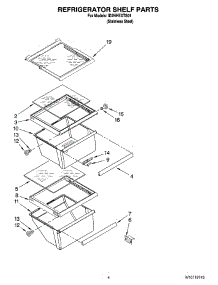 03 - Refrigerator Shelf Parts parts for Whirlpool Refrigerator ID2HHEXTS01 from AppliancePartsPros.com