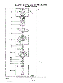 09 - Basket Drive And Brake parts for Whirlpool Washer LHA5500W2 from AppliancePartsPros.com