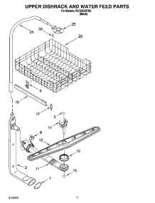 05 - Upper Dishrack And Water Feed Parts parts for Whirlpool Dishwasher RUD6050RD0 from AppliancePartsPros.com