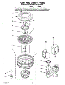 08 - Pump And Motor Parts parts for Whirlpool Dishwasher CDU650AWW37 from AppliancePartsPros.com
