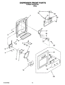 08 - Dispenser Front Parts parts for Whirlpool Refrigerator IS22AGXTQ00 from AppliancePartsPros.com