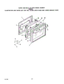 06 - Full Glass Upper Oven And Lower Broiler parts for Whirlpool Oven 1093B3A from AppliancePartsPros.com