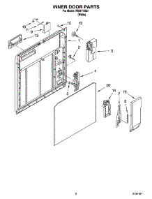 02 - Inner Door Parts parts for Whirlpool Dishwasher IRD6710Q0 from AppliancePartsPros.com