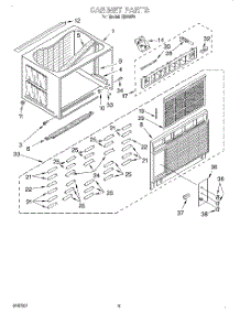 03 - Cabinet parts for Whirlpool Air Conditioner R293F0 from AppliancePartsPros.com