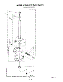 11 - Brake And Drive Tube parts for Kitchenaid Washer KAWE800SWH1 from AppliancePartsPros.com