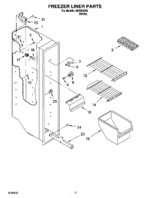 03 - Freezer Liner Parts parts for Whirlpool Refrigerator IMS204300 from AppliancePartsPros.com