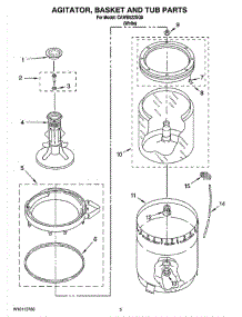 03 - Agitator, Basket And Tub Parts parts for Whirlpool Washer CAWB522SQ0 from AppliancePartsPros.com
