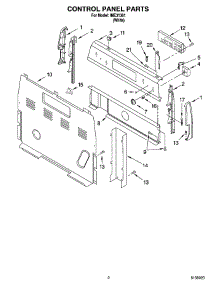 02 - Control Panel Parts parts for Whirlpool Range IME31301 from AppliancePartsPros.com