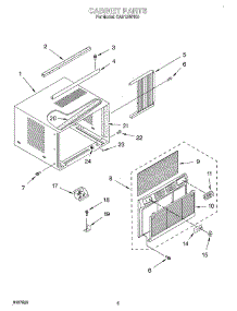 03 - Cabinet parts for Whirlpool Air Conditioner CAH12WRK0 from AppliancePartsPros.com