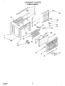 03 - Cabinet parts for Whirlpool Air Conditioner AR0500XA1 from AppliancePartsPros.com