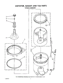 04 - Agitator, Basket And Tub parts for Whirlpool Washer LA6200XSW0 from AppliancePartsPros.com