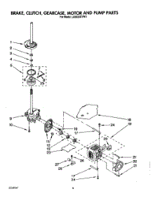 07 - Brake, Clutch, Gearcase, Motor And Pump parts for Whirlpool Washer LA9320XYW0 from AppliancePartsPros.com