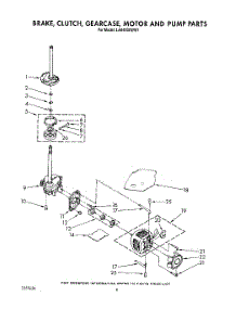 06 - Brake, Clutch, Gearcase, Motor And Pump parts for Whirlpool Washer LA8400XWF1 from AppliancePartsPros.com