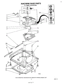 07 - Machine Base parts for Whirlpool Washer LA5300XPW3 from AppliancePartsPros.com