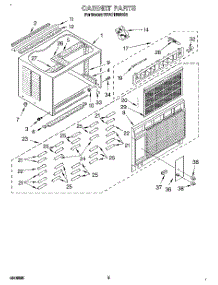 03 - Cabinet parts for Whirlpool Air Conditioner BPAC1800BS1 from AppliancePartsPros.com