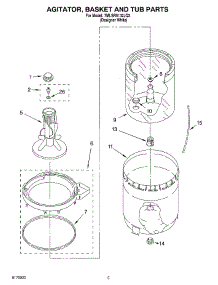 03 - Agitator, Basket And Tub parts for Whirlpool Washer 7MLSR5132JQ3 from AppliancePartsPros.com