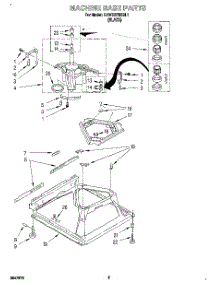 07 - Machine Base parts for Kitchenaid Washer KAWE679BBL1 from AppliancePartsPros.com
