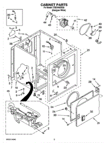02 - Cabinet Parts parts for Whirlpool Dryer CGDX463SQ0 from AppliancePartsPros.com