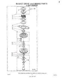 08 - Basket Drive And Brake parts for Whirlpool Washer LA5380XPW0 from AppliancePartsPros.com